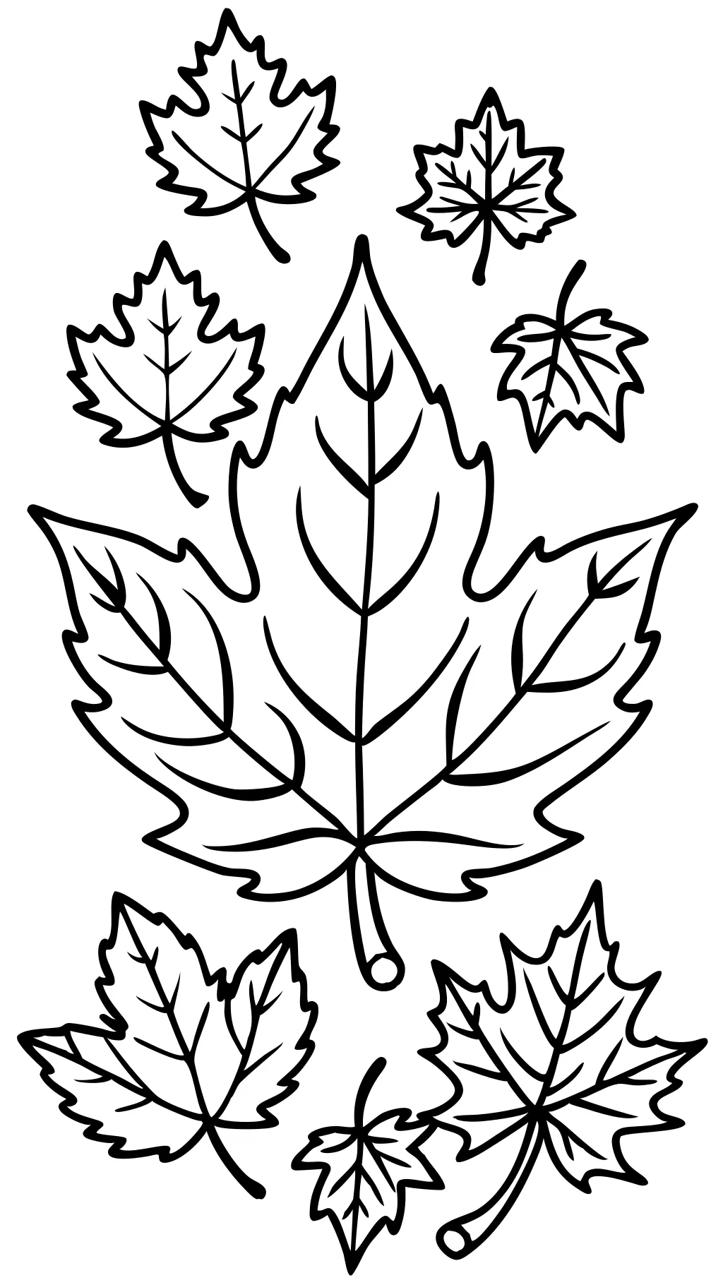 coloring pages of leaves in the fall